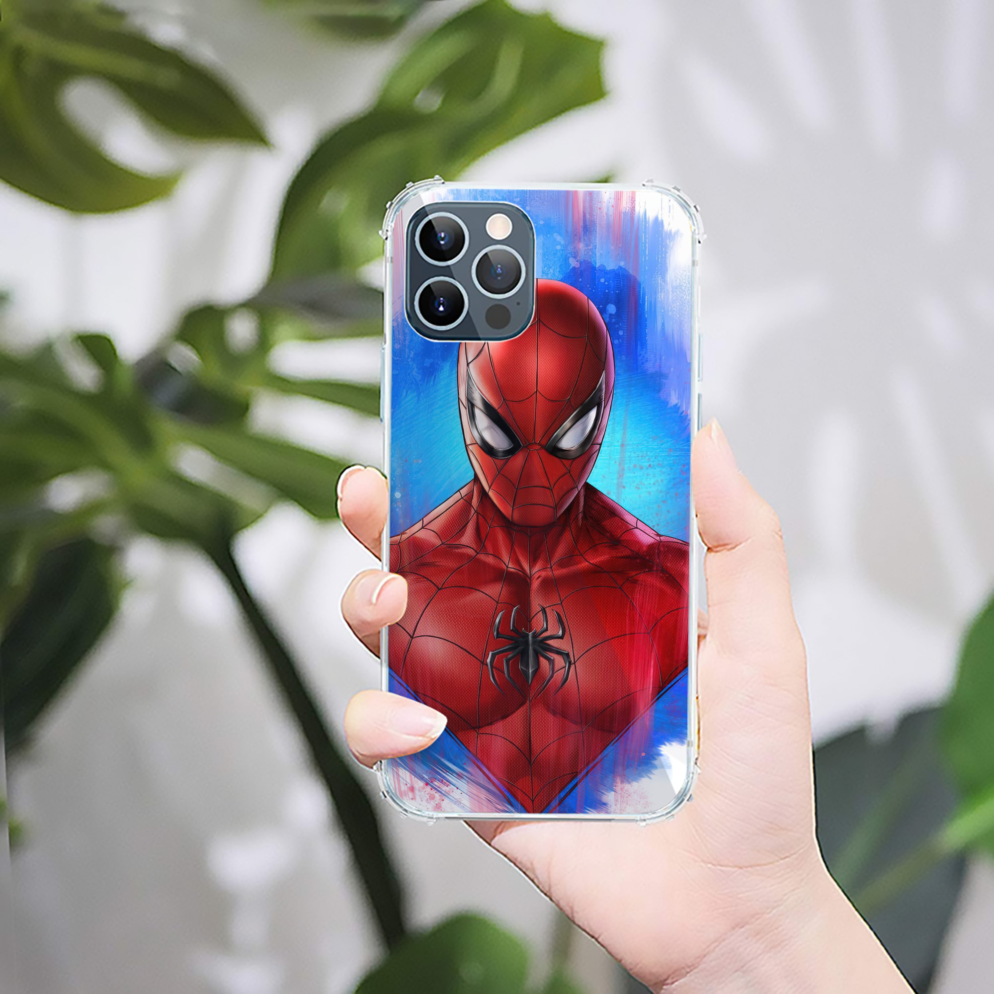 （画像用） Spider Man スパイダーマン 【iPhone 12シリーズ対応】透明スマホケース（クリアソフトケース）